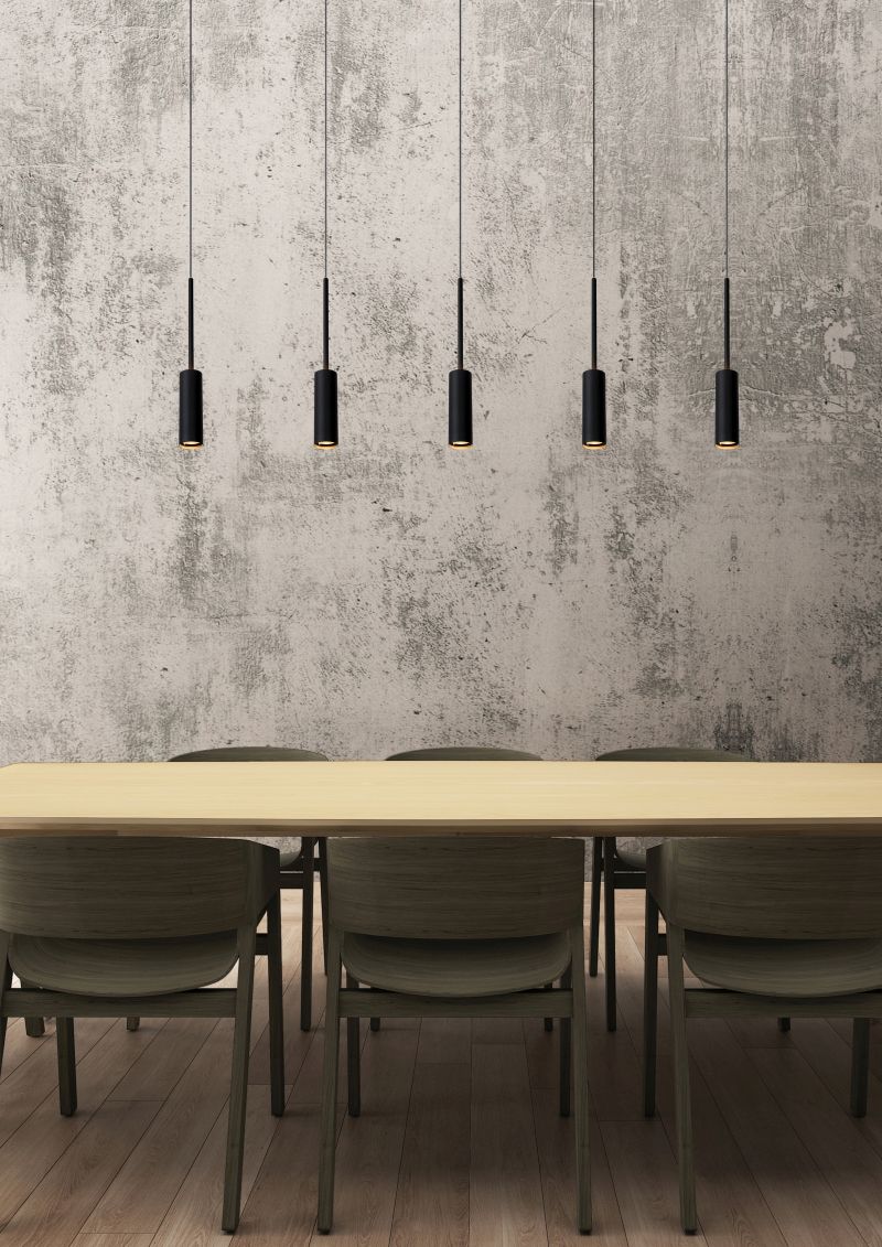 Lucide TUBULE - Závesné svietidlo - LED - 5x7W 2700K - Čierne